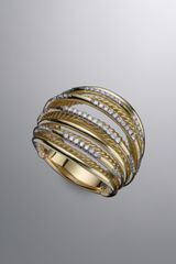 David Yurman Wire Dome Ring, Pave Diamond