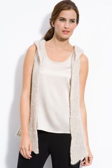 Eileen Fisher Hooded Vest - Lyst