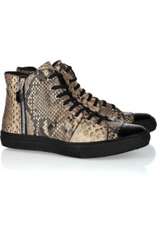Georgina Goodman Snake-embossed Leather Sneakers - Lyst