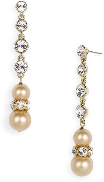 Givenchy Aqua Linear Glass Pearl Earrings - Lyst