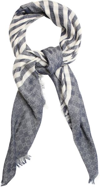 Gucci Striped Logo Scarf - Lyst