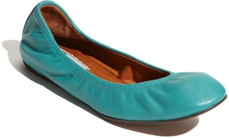 Lanvin Classic Ballerina Flat in Blue (vert emeraude) - Lyst
