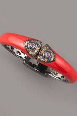 M.c.l By Matthew Campbell Laurenza Art Deco Enamel Bangle, Red