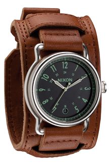 Nixon The Axe Leather Cuff Watch - Lyst