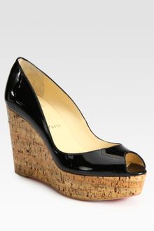 louboutin wedges nude
