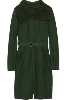 Philosophy di Alberta Ferretti Knitted Oversized Collar Wool-blend Coat - Lyst