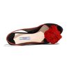 Prada Rosette Trim Platform Sandal in Black (nero/ rosso) - Lyst