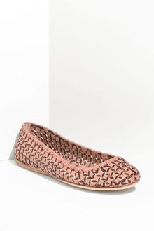 Prada Woven Leather Ballet Flat - Lyst