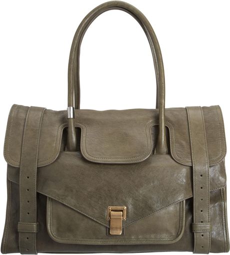 Proenza Schouler Ps1 Keep All Small Leather in Brown (green) - Lyst