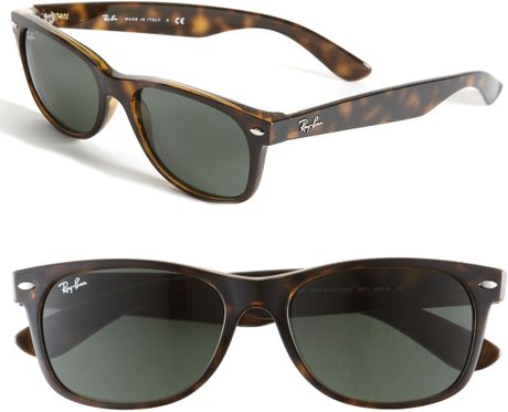 Ray-ban New Large Wayfarer Sunglasses in Brown (dark tortoise) - Lyst