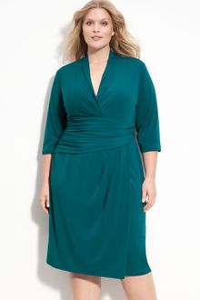 Suzi Chin For Maggy Boutique Faux Wrap Jersey Dress - Lyst