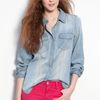 Trouvé Faded Denim Shirt in Blue (denim chambray) - Lyst