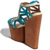 Jeffrey Campbell Follie Sandal in Multicolor (ivory blue green) - Lyst