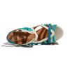 Jeffrey Campbell Follie Sandal in Multicolor (ivory blue green) - Lyst