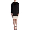Lanvin Slashed Skirt in Beige (black) - Lyst