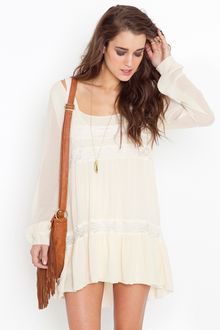 Nasty Gal Bowery Dress - Ivory - Lyst