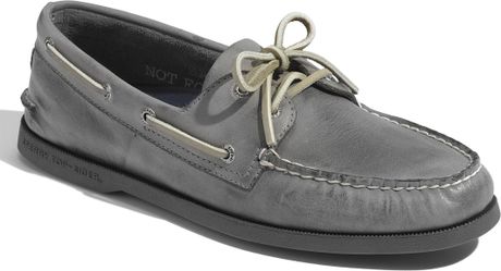 Sperry Top-sider Burnished Grey Boat Shoe in Gray for Men (dusty grey) - Lyst