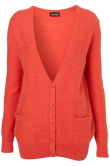 Topshop Knitted Self Stripe Cardigan - Lyst
