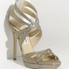 Jimmy Choo Garland Glitter Sandal in Beige (sand) - Lyst