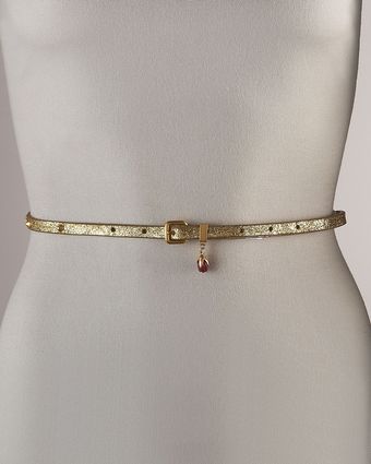 Marc By Marc Jacobs Rose-charm Glitter Belt - Lyst