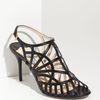 Prada Caged Patent Leather Sandal in Black (nero) - Lyst