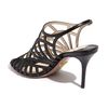 Prada Caged Patent Leather Sandal in Black (nero) - Lyst