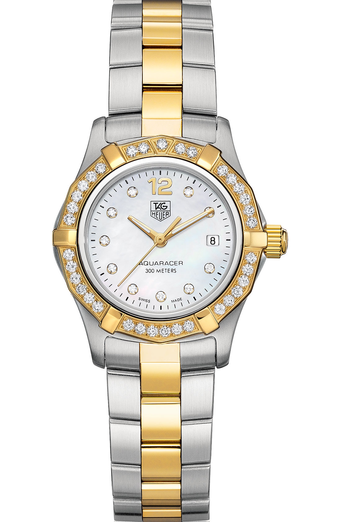 Tag Heuer Aquaracer 2tone Diamond Watch in Silver (silver/ gold) Lyst