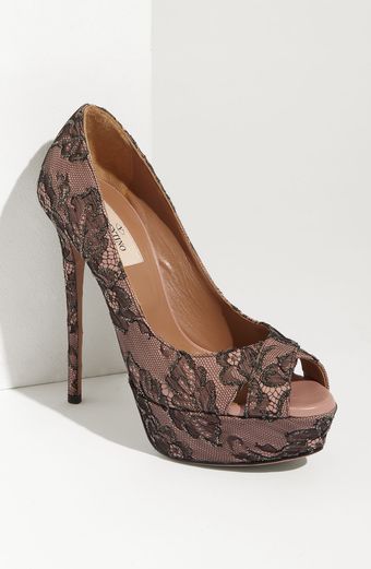 Valentino Claire Open Toe Pump - Lyst