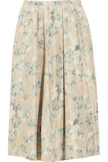 Acne Romantic Printed Taffeta Midi Skirt - Lyst
