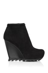 Camilla Skovgaard Black Ankle Wedge Boot with Saw Sole