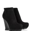 Camilla Skovgaard Black Ankle Wedge Boot with Saw Sole in Black