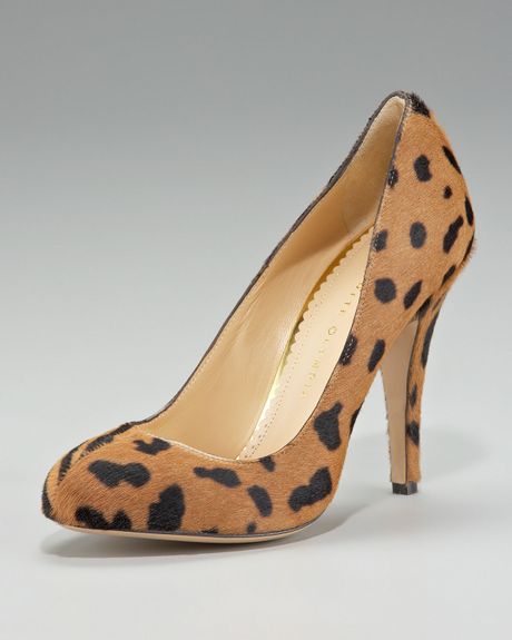 olympia leopard calf hair and leather trainer