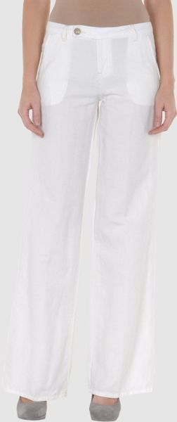 Guess Casual Trouser in White - Lyst