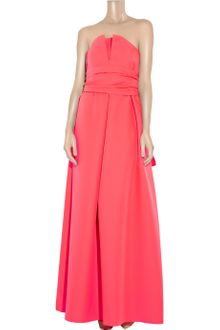 Jil Sander Pleated Twill Bustier Gown - Lyst