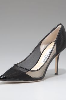 Jimmy Choo Mesh & Patent Pointed-toe Pump - Lyst