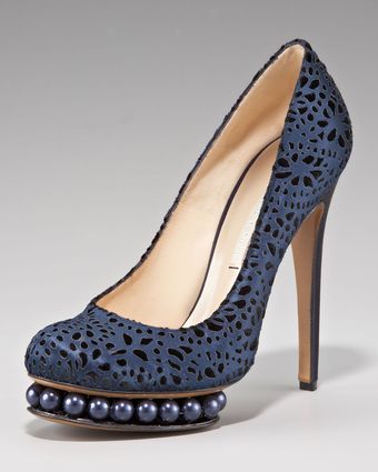 Nicholas Kirkwood Pearl-platform Laser-cut Pump - Lyst