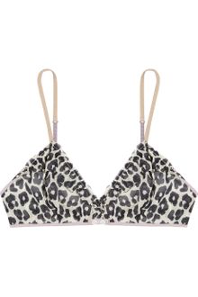 3.1 Phillip Lim Leopard-print Soft-cup Stretch-silk Bra - Lyst