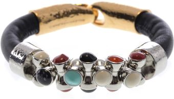 Balenciaga Leather and Metal Bracelet - Lyst