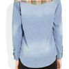 Etoile Isabel Marant Guan Patchwork Denim and Plaid Shirt in Blue (denim) - Lyst