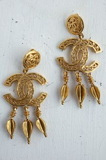 Free People Vintage Chanel Earrings - Lyst
