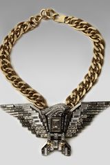 Lanvin Wing Pendant Necklace, Short