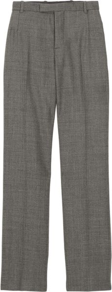 Marni Bootcut Pleated Twill Pants in Gray - Lyst