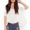 Nasty Gal Sheer Back Tee  Ivory in White (ivory) - Lyst