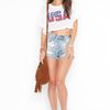 Nasty Gal Stars and Stripes Crop Tee in White - Lyst