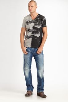Diesel Cotton V-Neck Tee - Lyst