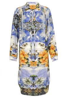 Stella McCartney Hawaiian Printed Silk Kaftan Dress - Lyst