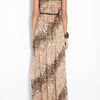 Tibi Strapless Lurex Leopard Print Maxi Dress in Animal (leopard) - Lyst