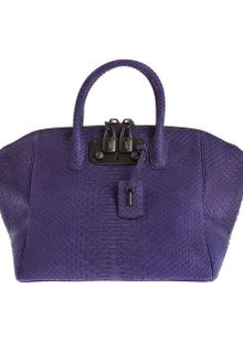 VBH Python Skin Tote - Lyst