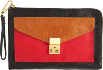 3.1 Phillip Lim Colorblock Small Pashli Zip Clutch - Lyst