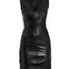 Alexander Mcqueen Leather Dress in Black - Lyst